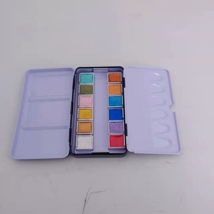 Set cat air metalik 12 warna